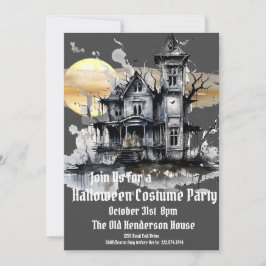 Halloween Costume Party, Haunted House Inbjudningar