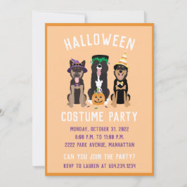 Halloween Costume Party Hundar Inbjudningar