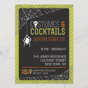 Halloween Costume Party-inbjudan Inbjudningar