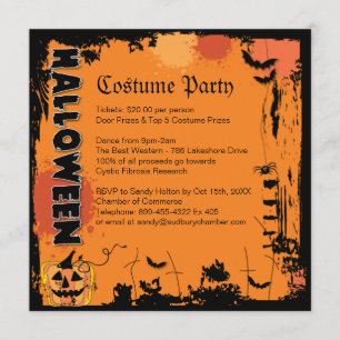 Halloween Costume Party-inbjudan Inbjudningar