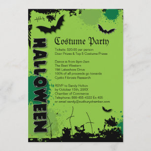 Halloween Costume Party-inbjudan Inbjudningar