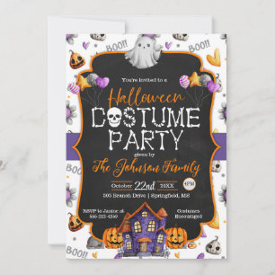 Halloween Costume Party-inbjudan Kort