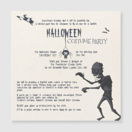 Halloween Costume Party-inbjudan Magnetisk Inbjudningskort