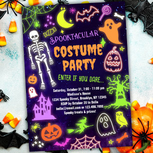 Halloween Costume Party-inbjudan Spooktacular Inbjudningar