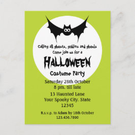 Halloween Costume Party Inbjudan Vykort