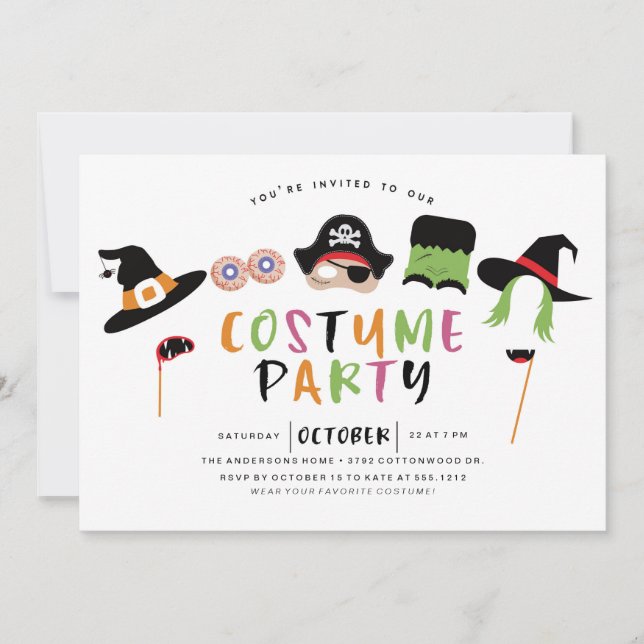 HALLOWEEN COSTUME PARTY-INBJUDANDE INBJUDNINGAR (Framsida)