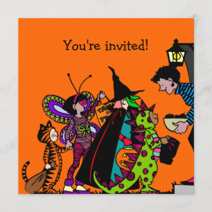 Halloween Costume Party Inbjudningar