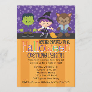 Halloween Costume Party Inbjudningar