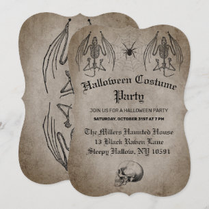 Halloween Costume Party Inbjudningar
