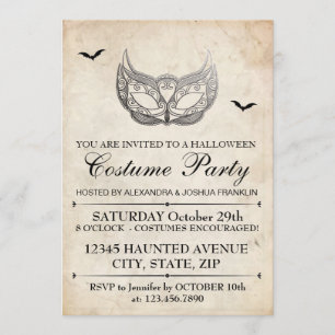 Halloween Costume Party Inbjudningar