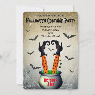 Halloween Costume Party Inbjudningar