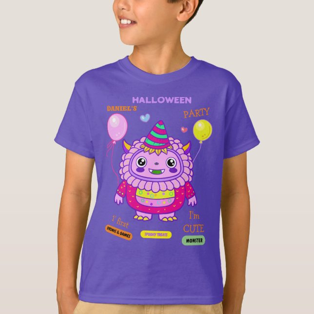Halloween Costume Party Monsters pooky roligt Danc T Shirt (Framsida)