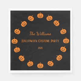 Halloween Costume Party Orange Pumpkins Papper Pappersservett
