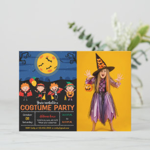 Halloween Costume Party Photo Inbjudningar