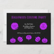 Halloween Costume Party Pumpkin-inbjudan