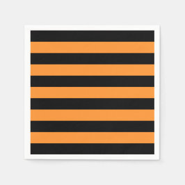 Halloween Costume party. Svart och orange rand Pappersservett