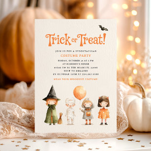 Halloween Costume Party Trick Treat Inbjudningar