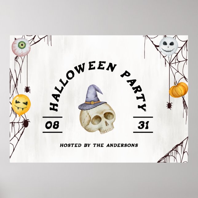 Halloween Costume Party Watercolor Poster (Framsidan)