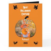 Halloween Costume Personlig Photo Helgdag Card