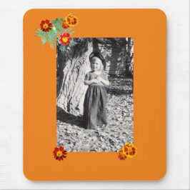 Halloween Costume Photo Marigolds Orange Mousepad Musmatta
