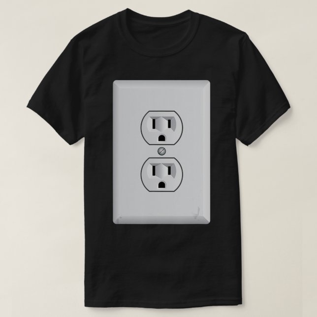 Halloween Costume Power Socket lustig elektriker p T Shirt (Design framsida)