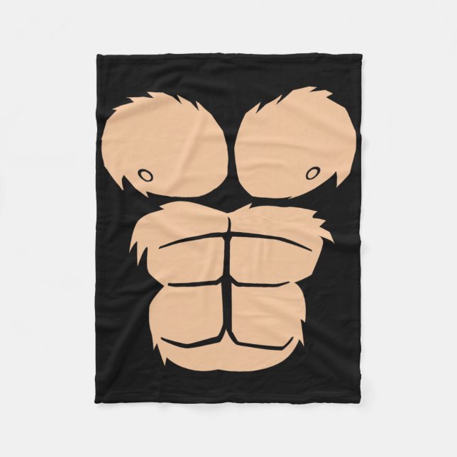 Halloween Costume Roligt Monkey Gorilla Chest Kost Fleecefilt (Framsidan)