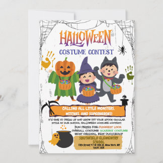 Halloween Costume Tävling-inbjudan Inbjudningar