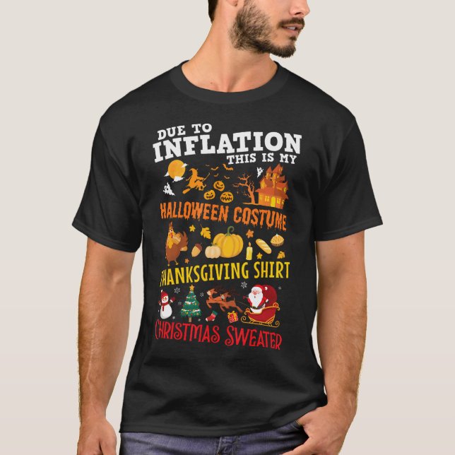 Halloween Costume Thanksgiving Ugly jul T Shirt (Framsida)