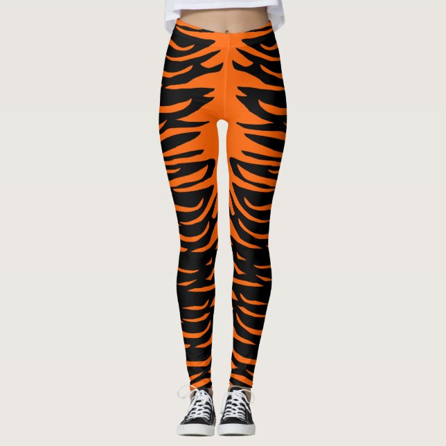 Halloween Costume Tiger Rand Leggings (Framsida)