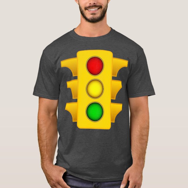 Halloween Costume Traffic Light funny simple T Shirt (Framsida)