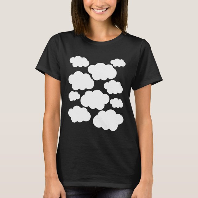 Halloween Costume White Clouds T Shirt (Framsida)