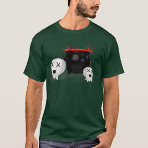 Halloween costume white spöke och blodskål t shirt