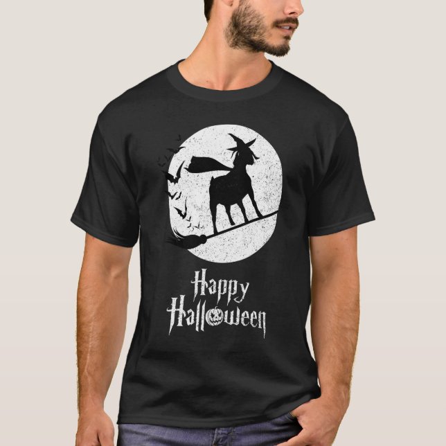 Halloween Costume Witch Boer Goat Älskare T Shirt (Framsida)