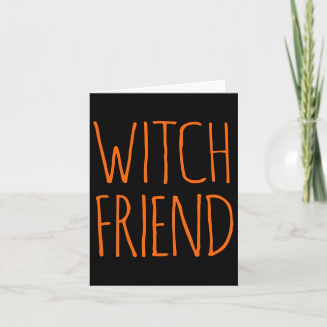 Halloween Costume Witch Friend Dekorations Womens Kort (Framsida)