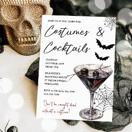 Halloween Costumes & Cocktails-inbjudan Inbjudningar