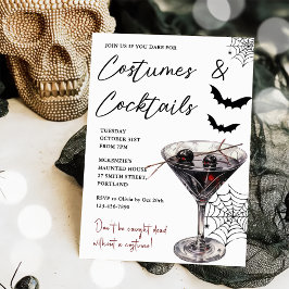 Halloween Costumes & Cocktails-inbjudan Inbjudningar