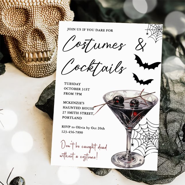 Halloween Costumes & Cocktails-inbjudan Inbjudningar (Skapare uppladdad)