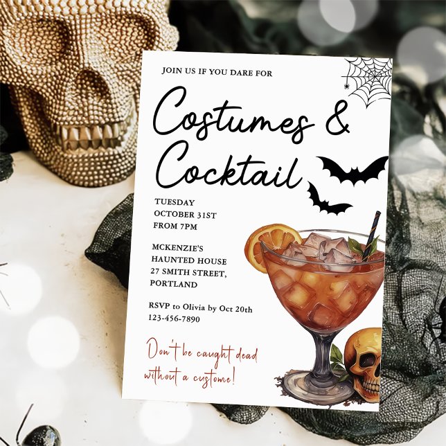Halloween Costumes & Cocktails-inbjudan Inbjudningar (Skapare uppladdad)