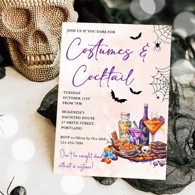 Halloween Costumes & Cocktails-inbjudan Inbjudningar (Skapare uppladdad)