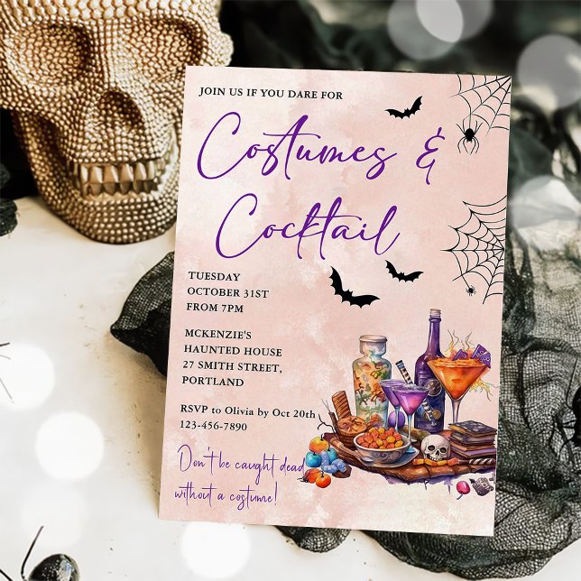Halloween Costumes & Cocktails-inbjudan Inbjudningar (Skapare uppladdad)