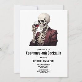 Halloween Costumes & Cocktails Party-inbjudan Julkort