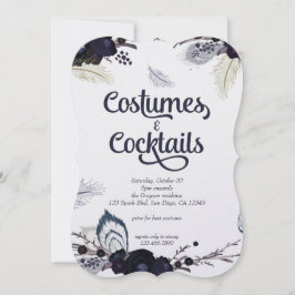 Halloween Costumes och Cocktails MasqueraBash Inbjudningar