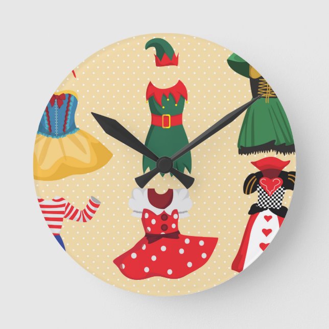 halloween-costumes rund klocka (Framsida)