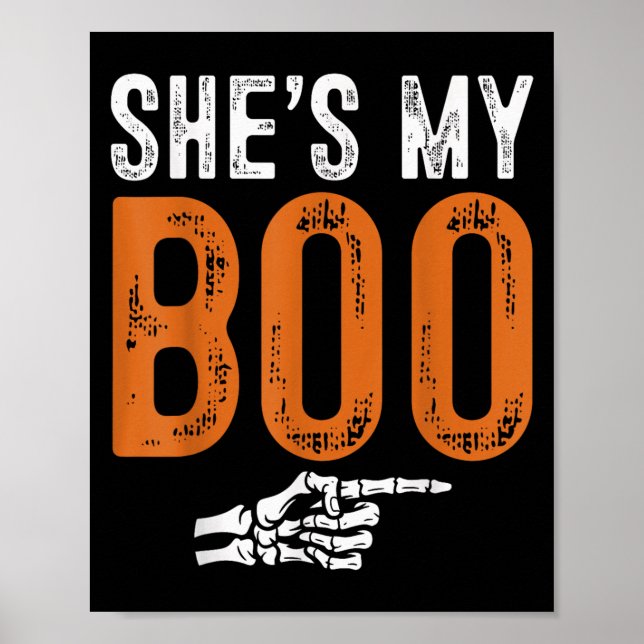 Halloween Costumes Shes My Boo Couple Matching Par Poster (Framsidan)
