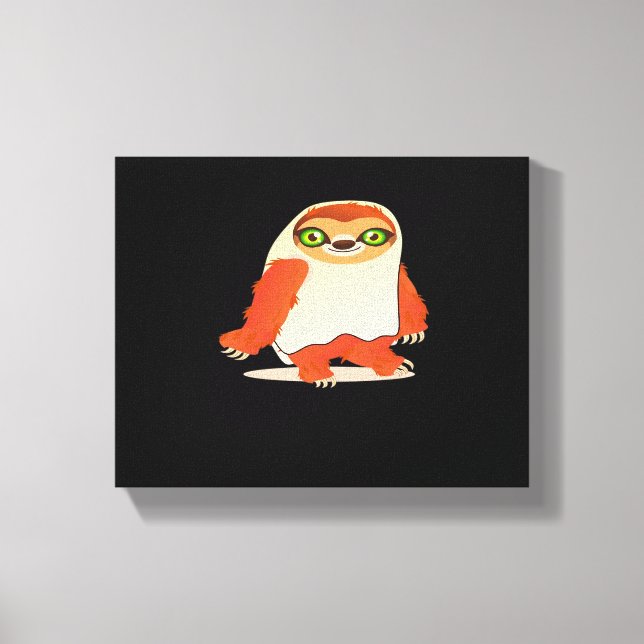Halloween costumes sloth Oversized T-Shirt Canvastryck (Framsida)