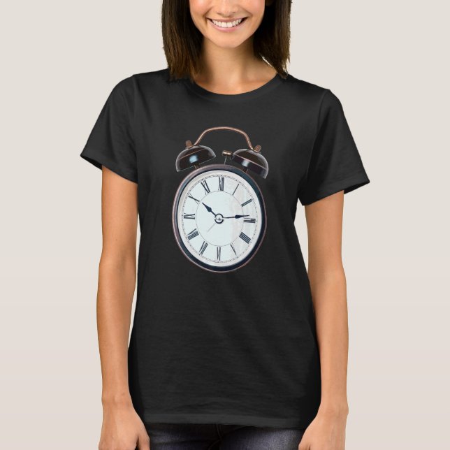 Halloween Costumes Vintage Alarm Clock T Shirt (Framsida)