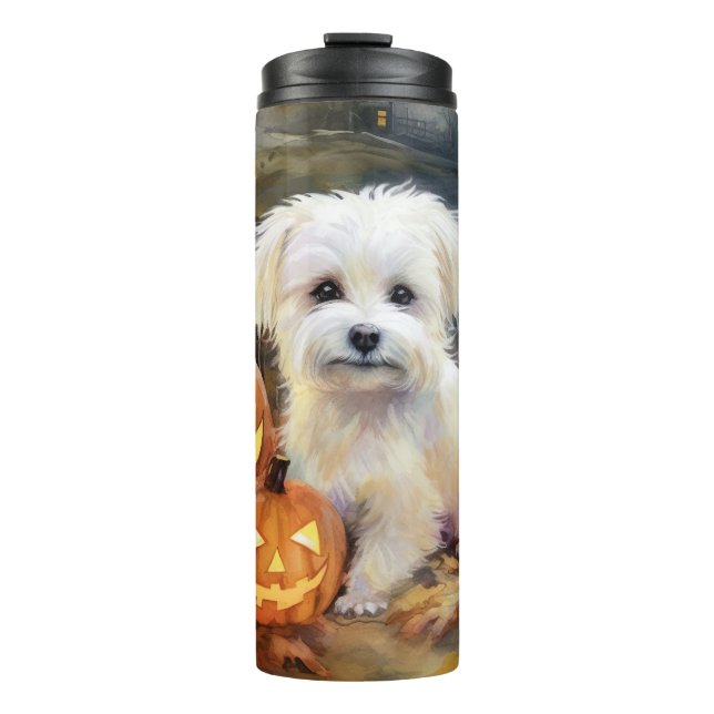 Halloween Coton de Tulear med påssjuka (Framsida)
