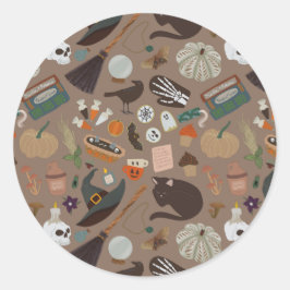 Halloween Cottagecore Runt Klistermärke