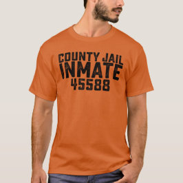 Halloween County Fängelsets Fånge Orange Kostym T Shirt