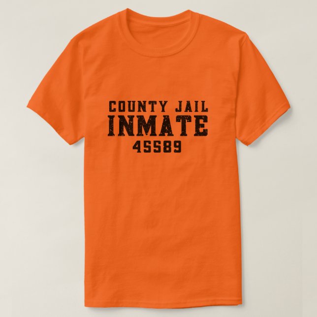 Halloween County Jail Inmate Costume T-Shirt (Design framsida)